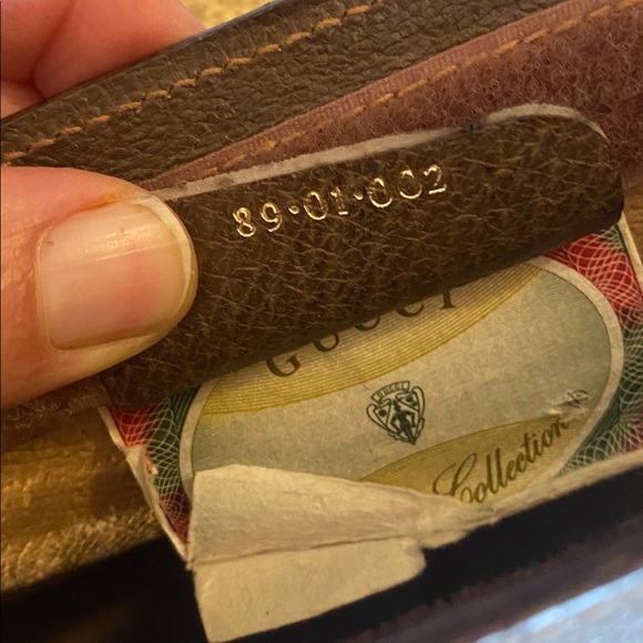 💚❤️100% authentic VTG Gucci Monogram Clutch with Brown 🤎Leather Trim - Picture 6 of 12